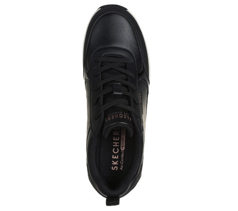 Pantofi sport, dama, SKECHERS BILLION-FINE SHINE 177345-BLK negru, piele ecologica
